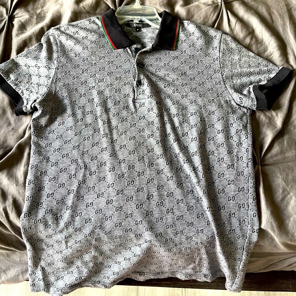 Gucci GG Grey Monogram Polo - Picture 1 of 5